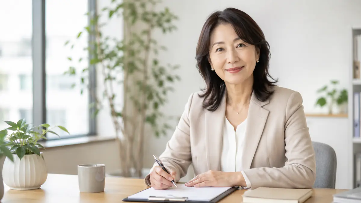 明るい相談室で穏やかに話す婚活アドバイザー